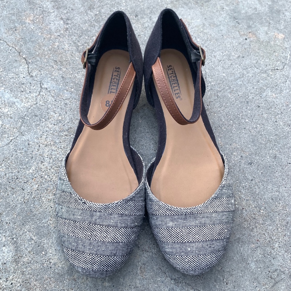 NEW Anthro Seychelles Begonia Ankle Strap Flats